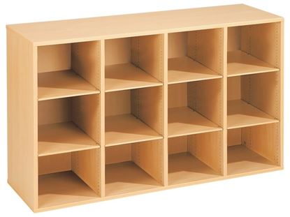 Image de 45883037 MEUBLE QUADRUPLE H.81 cm, 12 étagères VERT CLAIR