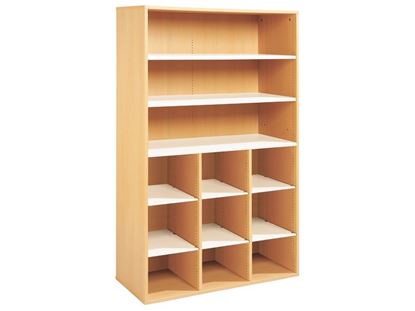Image de 45885037 MEUBLE TRIPLE H.162cm,  3 étagères, 6 tablettes VERT CLAIR
