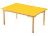 Image sur 46082106 TABLES À PLATEAU STRATIFIÉ PIÉTEMENT BOIS 80 X 120 JAUNE     