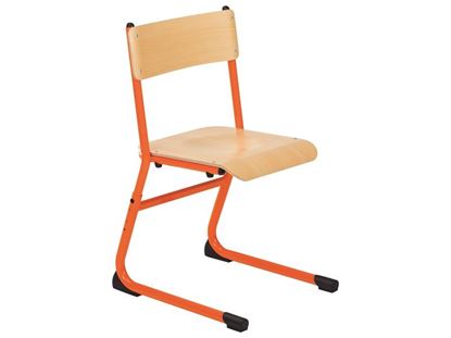 Image de 47814007 CHAISE MÉTALLIQUE APPUI SUR TABLE RÉGLABLE T3 à T6 ORANGE    