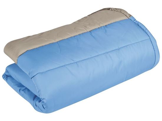 Image sur 48724152 HOUSSE POUF CARRE Cocoon GRIS / BLE