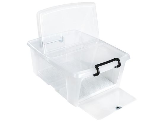 Image sur 49098101 RANGEMENT À TIROIRS 20 litres Double ouverture TRANSPAREN