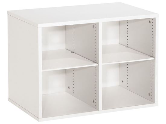 Image sur 49849001 MEUBLE DOUBLE H: 51 CM 2 tablettes BLANC     