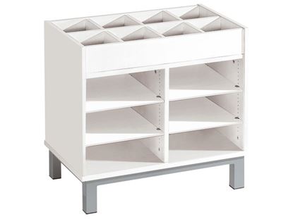 Image de 49853001 MEUBLE À ACCÈS SUPÉRIEUR H: 51 cm 4 tablettes BLANC     