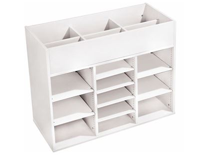 Image de 49864001 MEUBLE À ACCES SUPÉRIEUR H: 81 cm 8 tablettes BLANC     