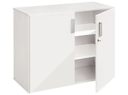 Image de 49872001 MEUBLE 2 portes, 2 étagères BLANC     