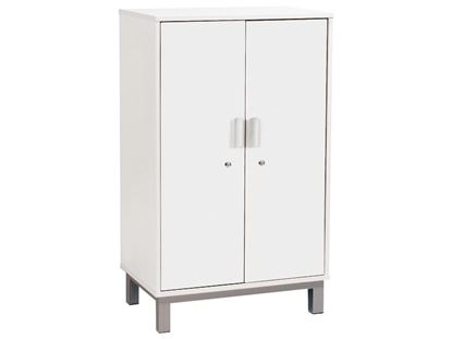Image de 49876001 MEUBLE 2 portes, 2 étagères BLANC     
