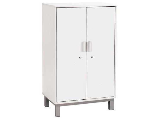 Image sur 49876001 MEUBLE 2 portes, 2 étagères BLANC     