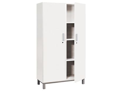 Image de 49879001 MEUBLE 2 portes, 3 étagères BLANC     