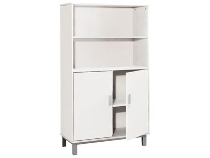 Image de 49880001 MEUBLE 3 étagères, portes basses BLANC     