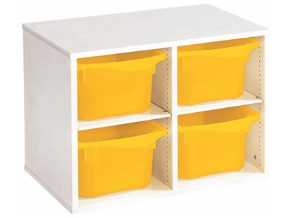 Image de 49883014 MEUBLE DOUBLE H: 51 CM KIT Bacs posés 8 unités JAUNE     