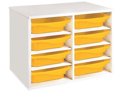 Image de 49884014 MEUBLE DOUBLE H: 51 CM KIT Bacs posés (8 bacs) JAUNE     