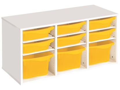 Image de 49916014 MEUBLE TRIPLE H: 51 cm KIT Bacs posés (9 bacs) JAUNE     