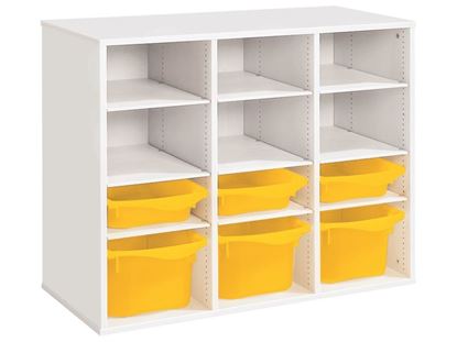 Image de 49917014 MEUBLE TRIPLE H: 81 cm KIT Bacs posés (6 bacs) JAUNE     