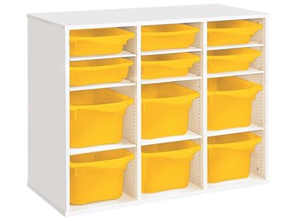 Image de 49918014 MEUBLE TRIPLE H: 81 cm KIT Bacs posés (12 bacs) JAUNE     