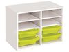 Image sur 49931000 MEUBLE DOUBLE H: 51 CM KIT Stop-bacs (4 bacs - 4 étagères) SANS COLOR