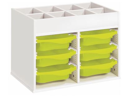 Image de 49932014 MEUBLE À ACCÈS SUPÉRIEUR H: 51 cm KIT Stop-bacs (6 bacs) JAUNE     