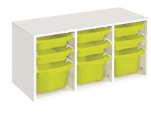 Image sur 49933014 MEUBLE TRIPLE H: 51 cm KIT Stop-bacs (9 bacs) JAUNE     