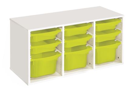 Image de 49933014 MEUBLE TRIPLE H: 51 cm KIT Stop-bacs (9 bacs) JAUNE     