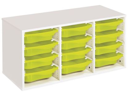 Image de 49934014 MEUBLE TRIPLE H: 51 cm KIT Stop-bacs (12 bacs) JAUNE     