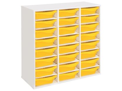 Image de 49935014 MEUBLE TRIPLE H: 102 cm KIT Bacs posés (24 bacs) JAUNE     