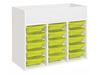 Image sur 49941020 MEUBLE À ACCES SUPÉRIEUR H: 81 cm KIT Stop-bacs (15 bacs) MULTICOLOR
