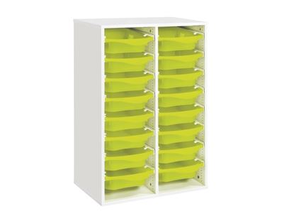 Image de 49943014 MEUBLE DOUBLE H: 102 cm KIT Stop-bacs (16 bacs) JAUNE     