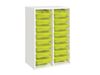 Image sur 49943034 MEUBLE DOUBLE H: 102 cm KIT Stop-bacs (16 bacs) VIOLET    