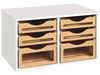 Image sur 49947007 MEUBLE DOUBLE H: 51 CM KIT Stop-bacs bois (6 bacs)  H. 51 cm ORANGE    
