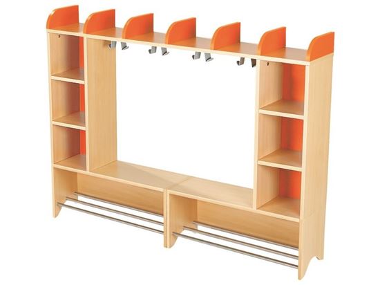 Image sur 50024002 VESTIAIRE DROIT Zip Zap Avec barres métalliques BLEU      