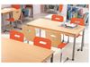 Image sur 50566006 TABLE PLATEAU MÉLAMINÉ PIÉTEMENT MÉTAL 120X60 T00 GRIS      