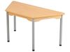 Image sur 50578006 TABLE PLATEAU MÉLAMINÉ PIÉTEMENT MÉTAL TRAPEZE T0 GRIS      