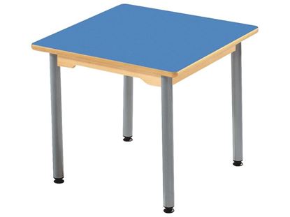 Image de 52827002 TABLE PLATEAU STRATIFIÉ AVEC PIÉTEMENT MÉTAL GRIS BLEU      