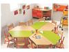 Image sur 52827106 TABLE PLATEAU STRATIFIÉ AVEC PIÉTEMENT MÉTAL GRIS JAUNE     