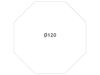 Image sur 53128016 TABLE DE PLATEAU STRATIFIE AVEC PIETEMENT EN METAL GRIS A ROULETTES - OCTOGONE - Ø 120 cm. NATUREL   