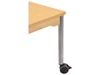 Image sur 53215106 TABLE PLATEAU STRATIFIE AVEC PIETEMENT EN METAL GRIS A ROULETTES - L: 80 cm - l: 80 cm. JAUNE     