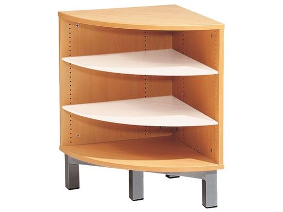 Image sur 55296164 MEUBLE D'ANGLE H.51 CM 2 tablettes ORANGE CLA