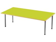 Image sur 60276002 TABLE PLATEAU STRATIFIE AVEC PIETEMENT METAL GRIS - L: 160 cm - l: 80 cm BLEU      