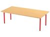 Image sur 60282002 TABLE PLATEAU STRATIFIE AVEC PLATEAU NATUREL ET PIETEMENT EN METAL - L: 160 cm - l: 80 cm BLEU      