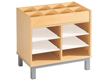 Image de 61338001 MEUBLE ACCÈS SUPÉRIEUR H. 51 cm 4 tablettes BLANC     