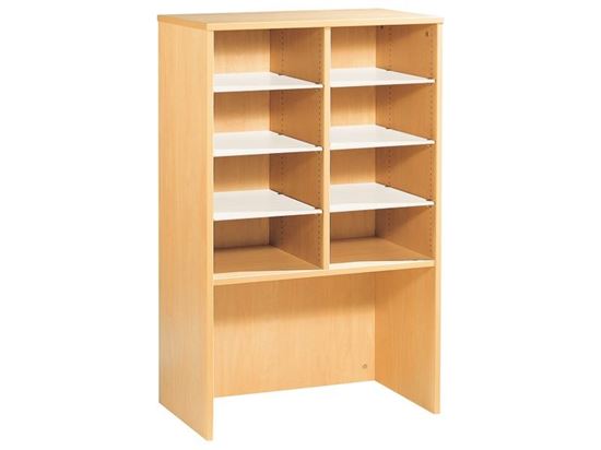 Image sur 62184037 MEUBLE OUVERT POUR COFFRE H. 118 cm 6 tablettes VERT CLAIR
