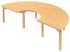 Image sur 64203106 TABLE PLATEAU STRATIFIÉ AVEC PIÉTEMENT BOIS JAUNE     