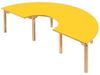 Image sur 64206106 TABLE PLATEAU STRATIFIÉ AVEC PIÉTEMENT BOIS JAUNE     