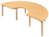 Image sur 66845037 TABLE PLATEAU STRATIFIÉ AVEC PIÉTEMENT BOIS VERT CLAIR