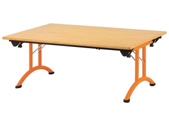 Image sur 66870007 TABLE PLIANTE STRATIFIÉE ORANGE    