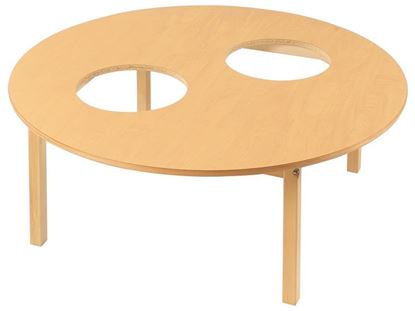 Image de 67249016 TABLE ACTIBAC AVEC PIÉTEMENT EN BOIS - Ø 120 cm NATUREL   