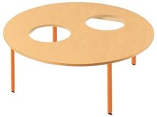 Image sur 67257106 TABLE ACTIBAC AVEC PIÉTEMENT EN METAL - Ø 120 cm JAUNE     