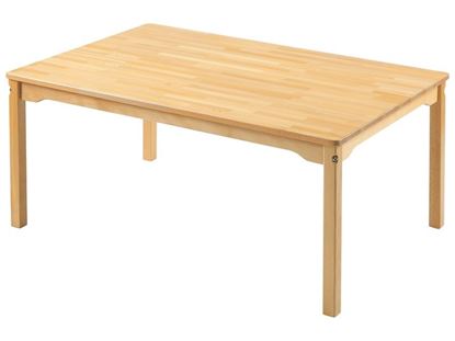 Image de 69240016 TABLE HETRE 100% MASSIF PIETEMENT BOIS - L: 120 cm - l: 80 cm T00 NATUREL   