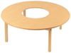 Image sur 67261016 TABLE ACTIBAC AVEC PIÉTEMENT EN BOIS - Ø 120 cm NATUREL   