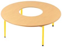 Image sur 67263002 TABLE ACTIBAC AVEC PIÉTEMENT EN METAL - Ø 120 cm BLEU      